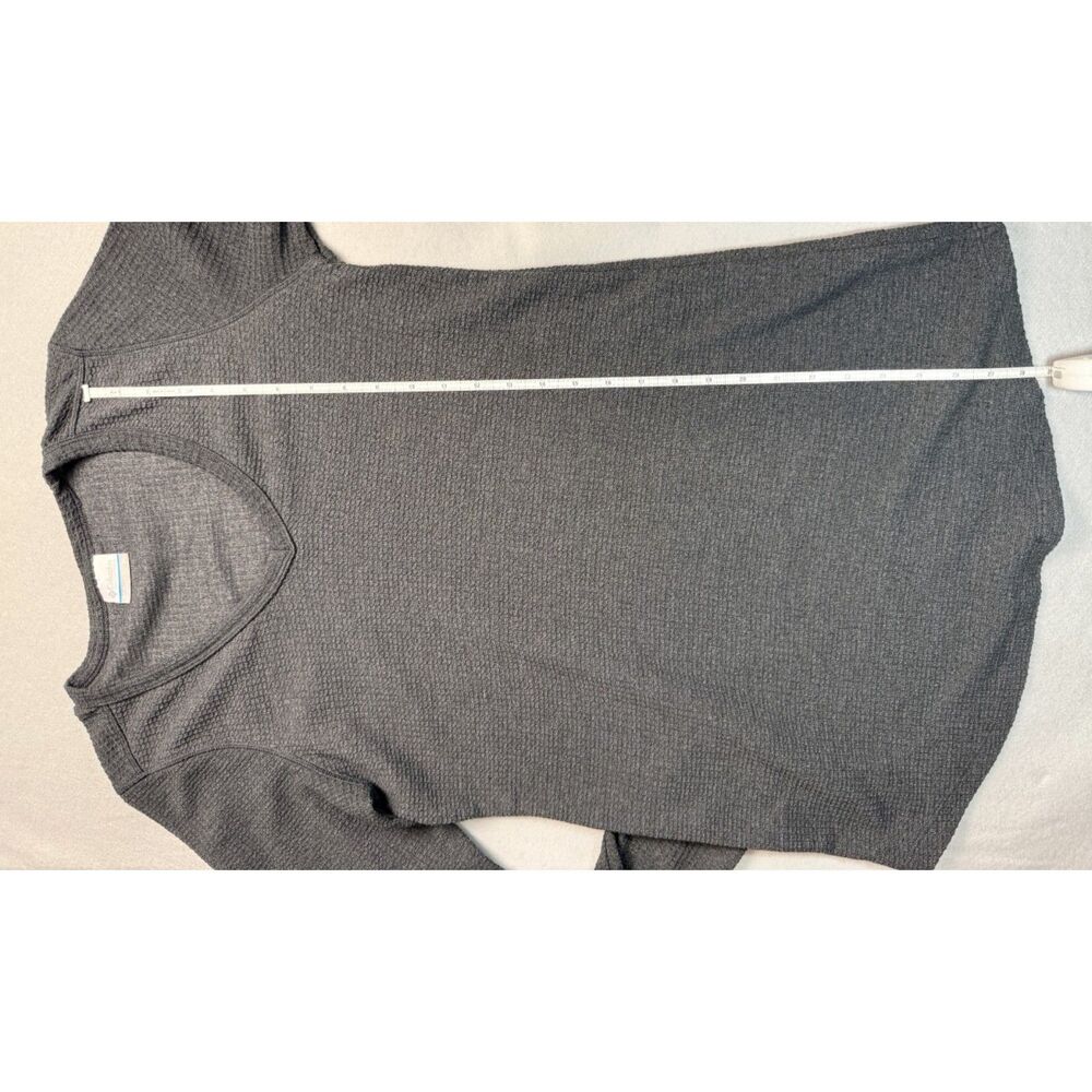 Columbia Women's Dark Gray Thermal V-Neck Long Sleeve Top Size Medium - Picture 11 of 12